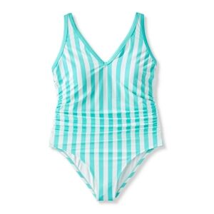Kona Sol One Piece Swimsuit Turquoise and White Stripe